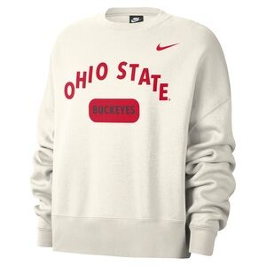 Nike Women’s Cream Ohio State Buckeyes Crewneck Sweater